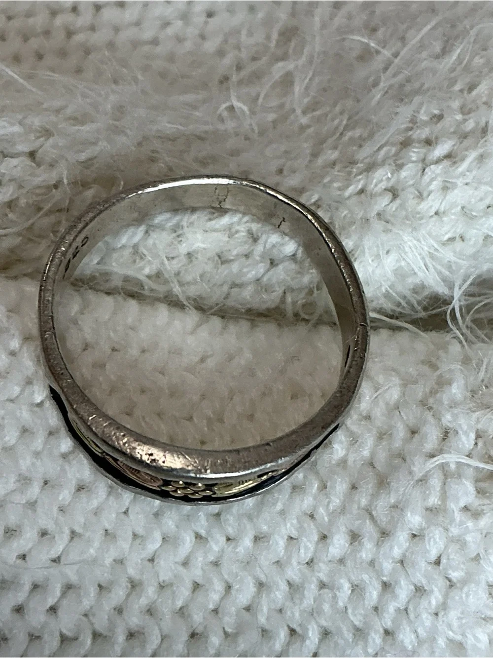 Vintage Dakota Designs .925 Signature Leaf and Flower Ring size 12